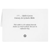 ????... Rabbit Cartoon Card (Back Horizontal)