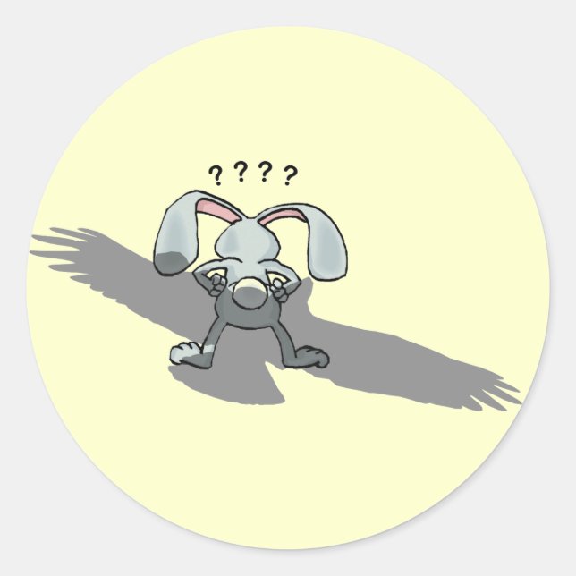 ????... Rabbit Cartoon Sticker (Front)