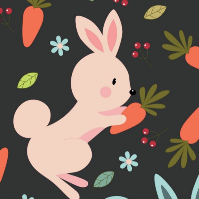Rabbit Case-Mate iPhone Case (Cute Easter Rabbit Holding a Carrot!)