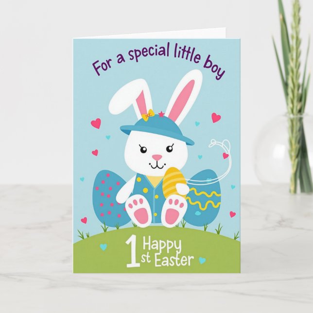 Rabbit Celebration Faux Gold Card (Front)