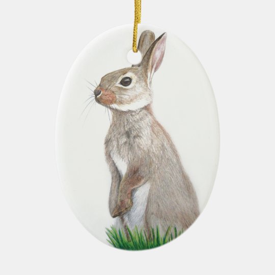 Rabbit Ceramic Ornament | Zazzle.com