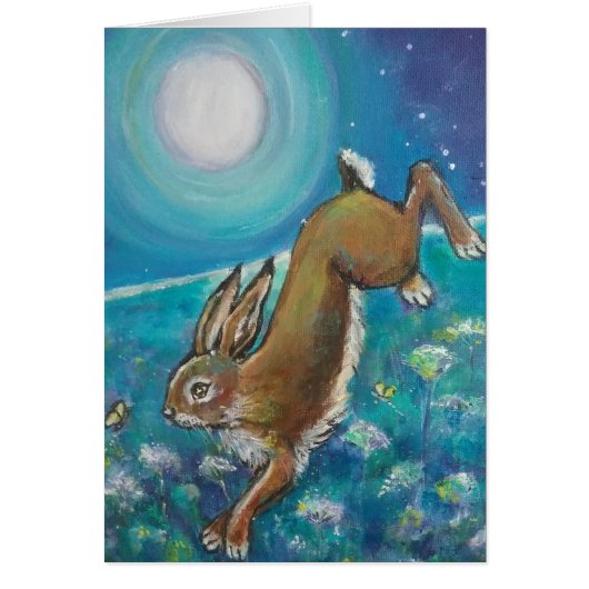 Rabbit chasing fireflies cards (Front)