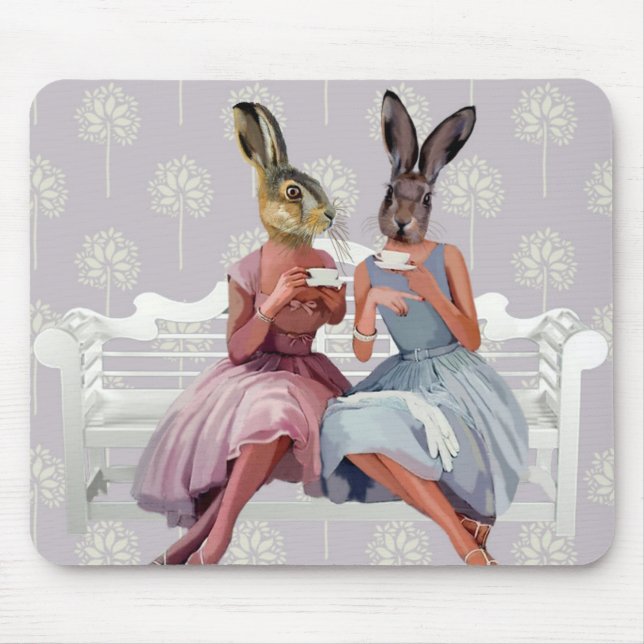 Rabbit Chat Mouse Pad (Front)