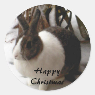 rabbit christmas stickers