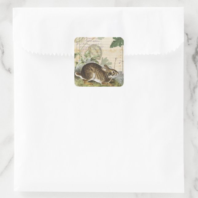 Rabbit Collage Sticker Journal Planner Packaging  (Bag)
