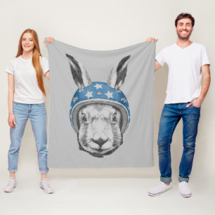 Rabbit Daredevil Fleece Blanket