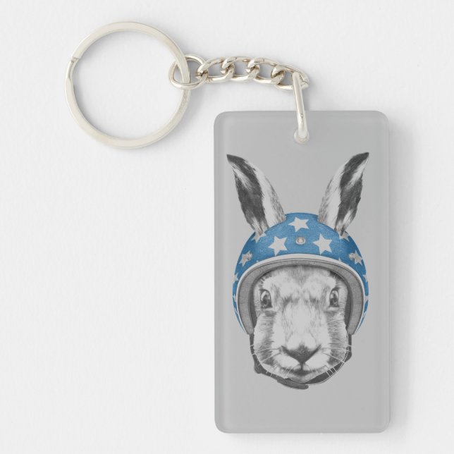 Rabbit Daredevil Keychain (Front)