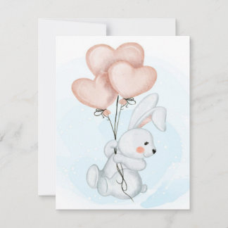 Rabbit Design | Cute Bunny Lovers | Kid Birthday Invitation