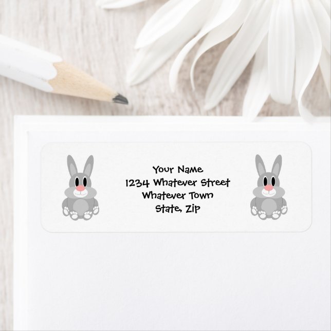 Rabbit Design Return Address Label (Insitu)