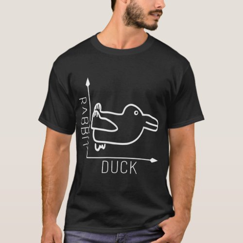 Rabbit Duck Illusion _ Math Graph Drawing Philosop T_Shirt