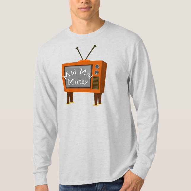 Rabbit Ears Retro Console TV Long Sleeve T-Shirt (Front)