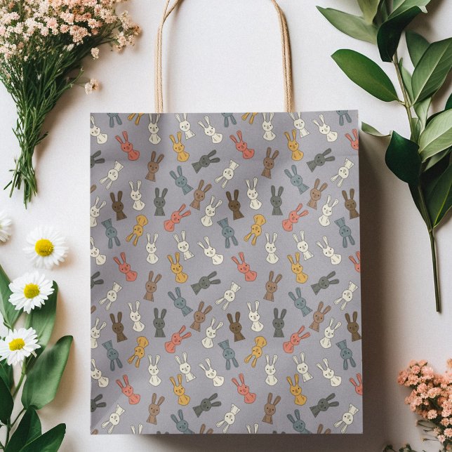 Rabbit Easter Bunny Cartoon Wine Gift Bag (gift bag, birthday surprise gift bag, teddy bear gift bag, wine gift bag, travel bag, use and throw )