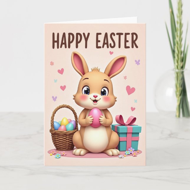 Rabbit Easter Celebration Art Card (Front)