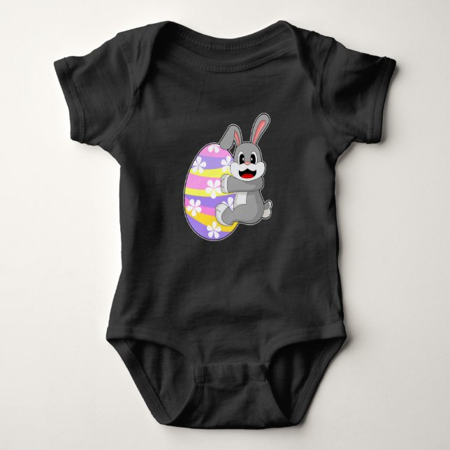 Rabbit Easter Easter egg Baby Bodysuit (Front)