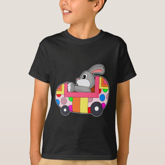 Rabbit Easter Easter egg Car T-Shirt (Front)