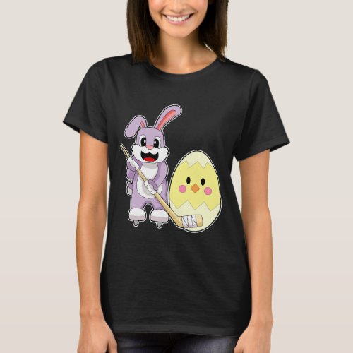 Rabbit Easter Easter egg Ice hockey T_Shirt