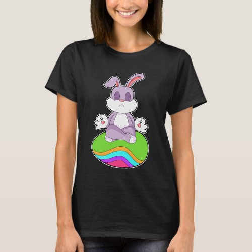 Rabbit Easter Easter egg Meditation T_Shirt