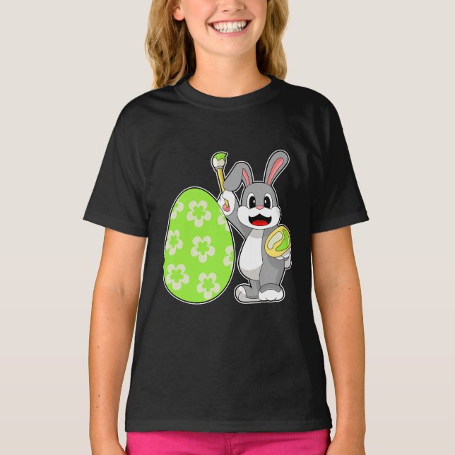 Rabbit Easter Easter egg Painting T-Shirt (Front)