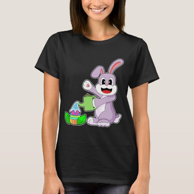 Rabbit Easter Easter egg Watering can T-Shirt (Front)