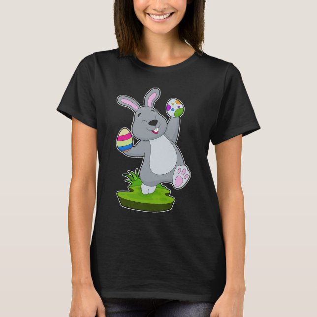 Rabbit Easter Easter eggs T-Shirt (Front)