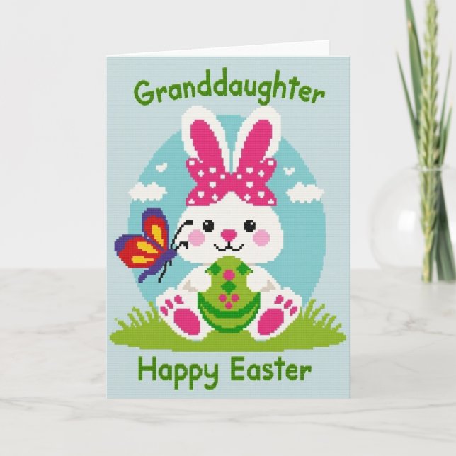 Rabbit Easter Egg Pattern Card (Front)