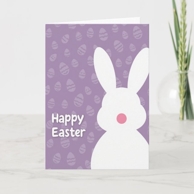 Rabbit Easter Greeting Card (Front)