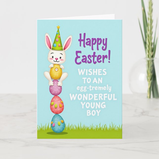 Rabbit Easter Wishes Card (Front)