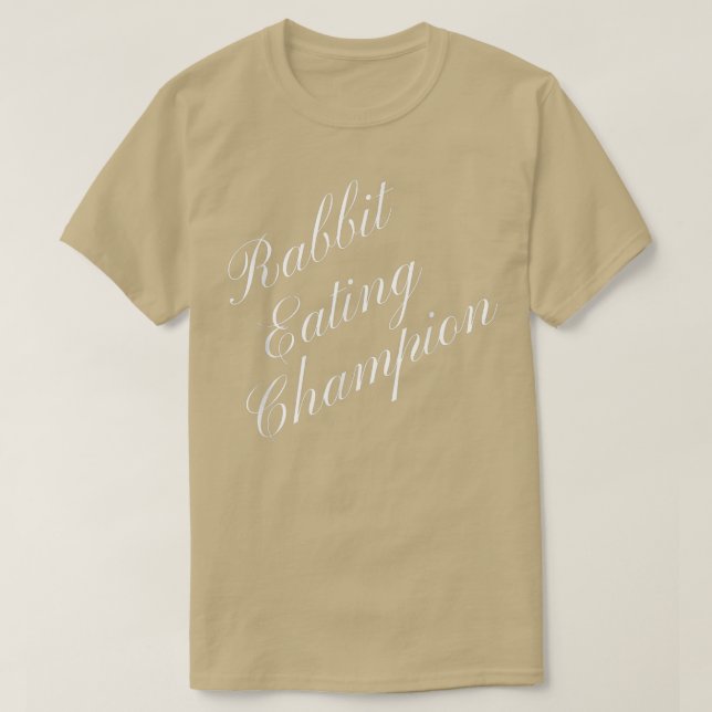 Rabbit Eating Champion Competitive Food Eating Con T-Shirt (Design Front)