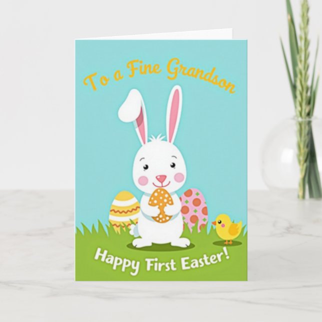 Rabbit Egg Glitter Texture Card (Front)