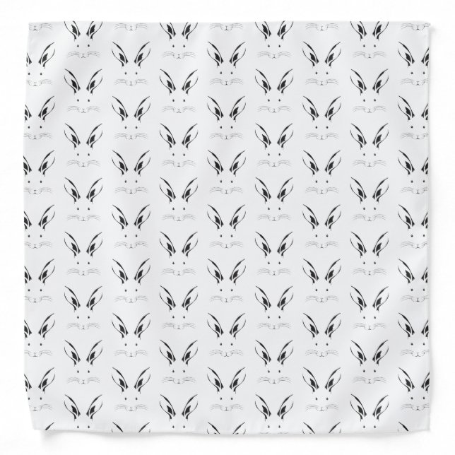 Rabbit Face Silhouette Bandana (Front)