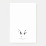 Rabbit Face Silhouette Post-it Notes