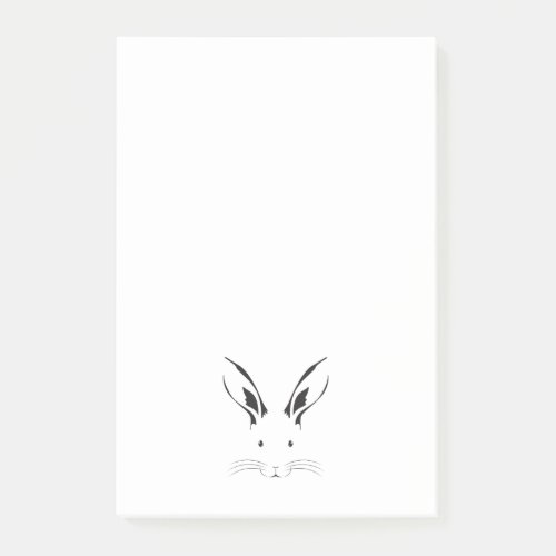 Rabbit Face Silhouette Post_it Notes
