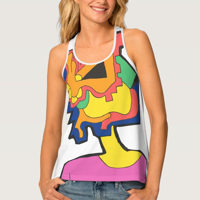 Rabbit Face Tank Top (Front)
