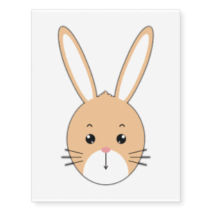 Rabbit face temporary tattoos