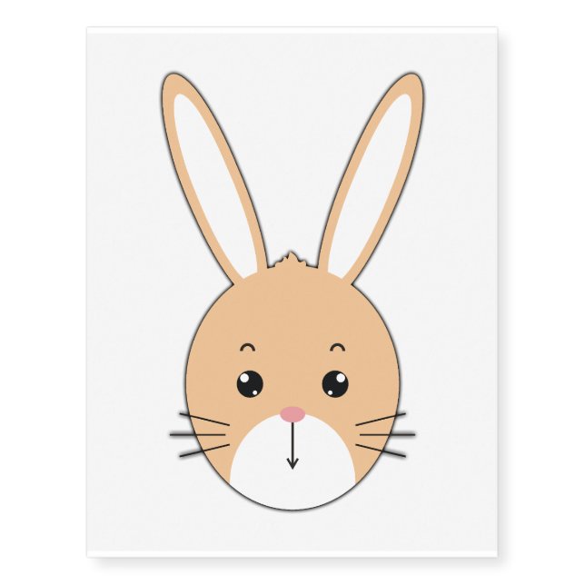 Rabbit face temporary tattoos (Front)