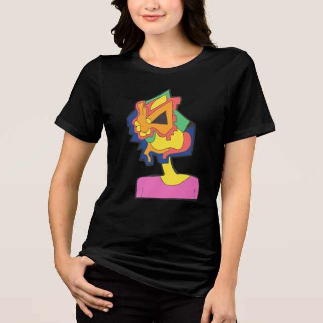 Rabbit Face Tri-Blend Shirt (Front)