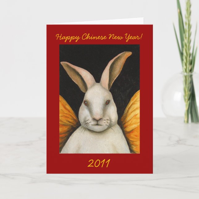 Rabbit Fairy-Happy Chinese New Year 2011 Holiday Card (Front)