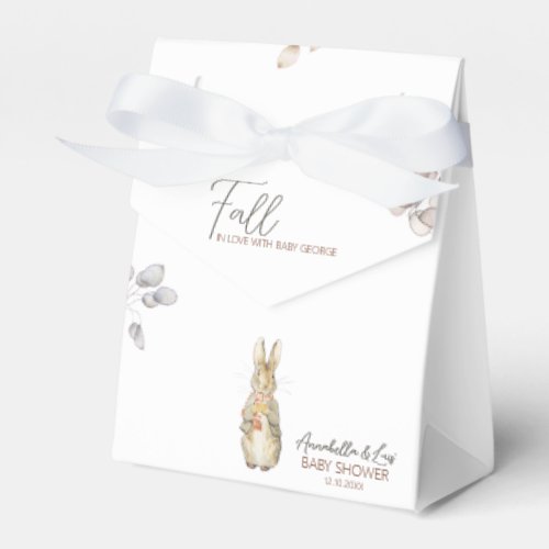 Rabbit Fall Autumn Baby Shower Favor Boxes
