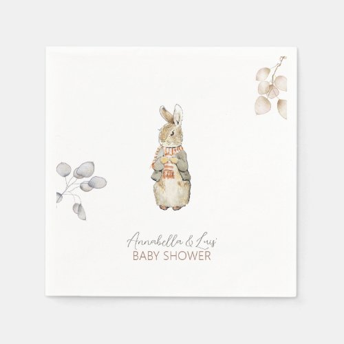 Rabbit Fall Autumn Baby Shower Napkins