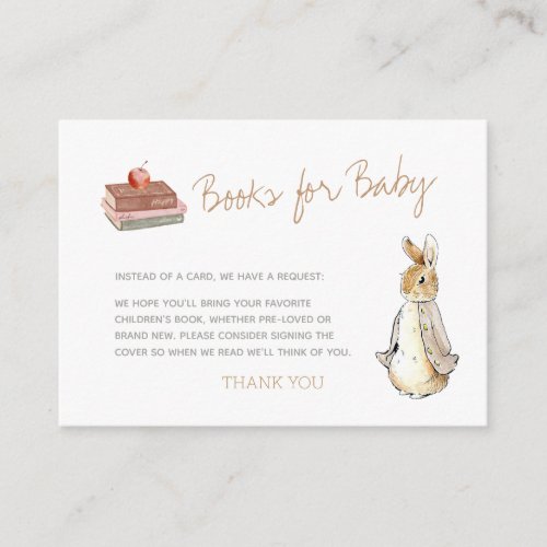 Rabbit Fall Elements Baby Shower Enclosure Card