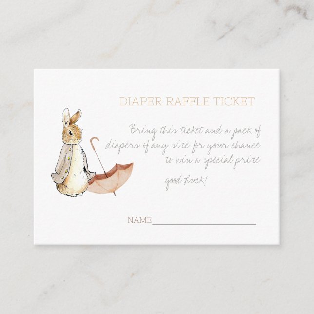 Rabbit Fall Elements Baby Shower Enclosure Card (Front)