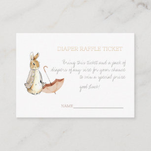 Rabbit Fall Elements Baby Shower Enclosure Card