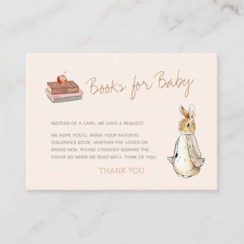 Rabbit Fall Elements Baby Shower Enclosure Card