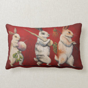 Rabbit Family Accent Pillow by Tim Campbell