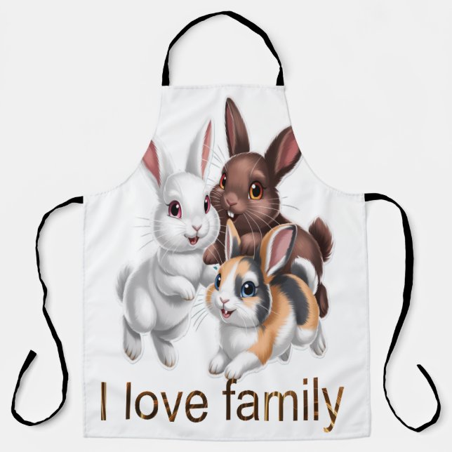 Rabbit family  apron (Front)