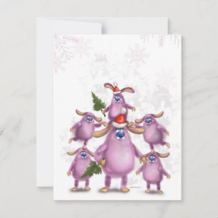 Rabbit family Christmas Card