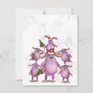 Rabbit family Christmas Card
