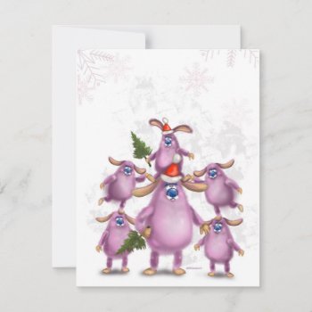 Rabbit Family Christmas Card by Bieza_art at Zazzle