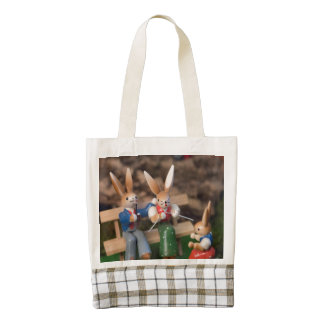 Rabbit Family Easter Zazzle HEART Tote Bag