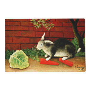 Rabbit, famous painting by Henri Rousseau Placemat